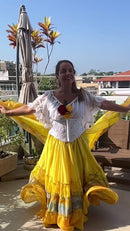 Conjunto C105 – Amarelo e branco – vista frontal