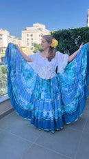 Conjunto C134 – Azul, azul claro e branco – vista frontal