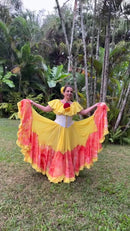 Conjunto C190 – Amarelo, laranja, coral e branco – vista frontal