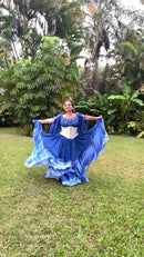 Conjunto C193 – Azul, azul claro e branco – vista frontal