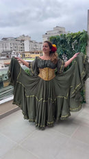 Conjunto C195 – Verde oliva – vista frontal