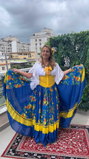 Conjunto C93 – Azul, amarelo e branco – vista frontal