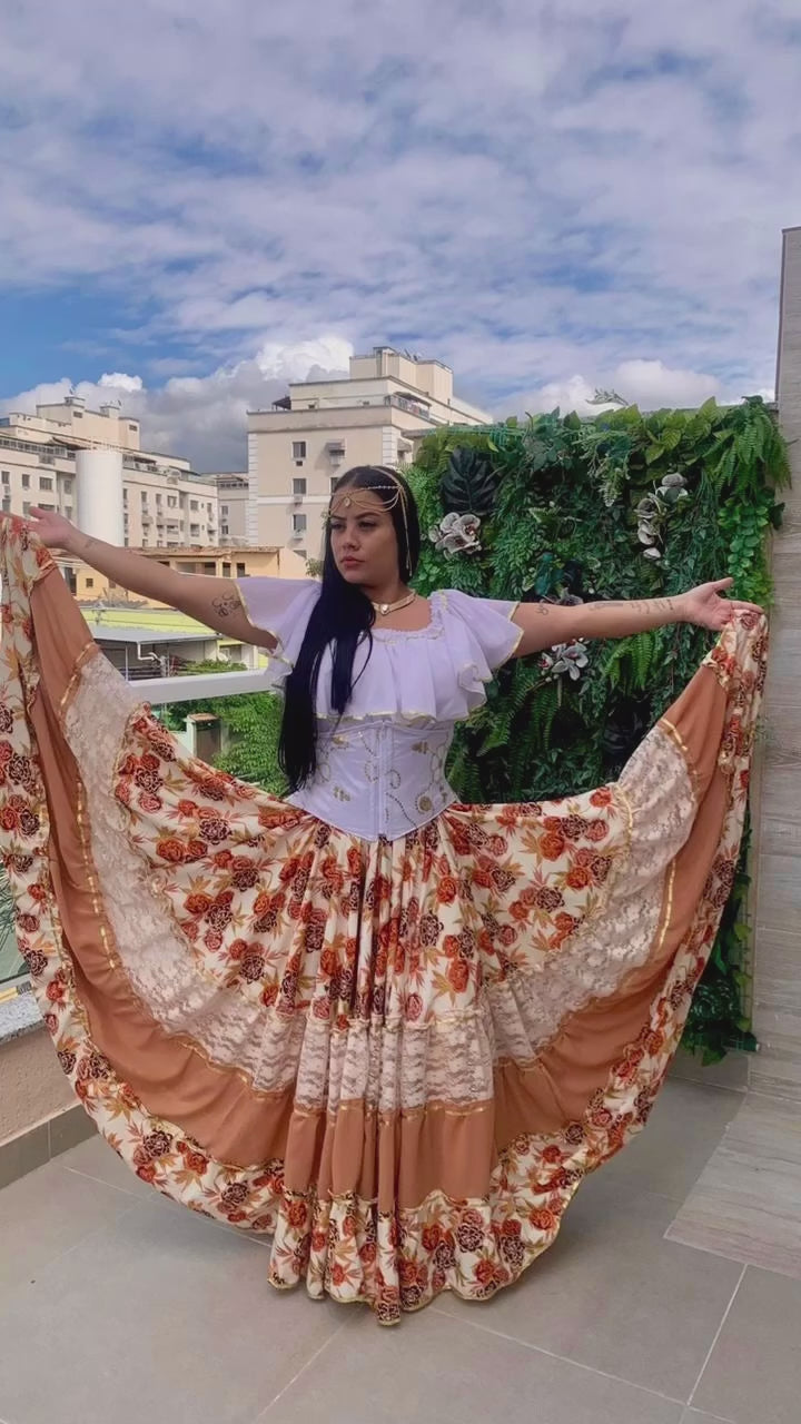 Vídeo do Conjunto C153 – Bege, marrom, creme e vermelho