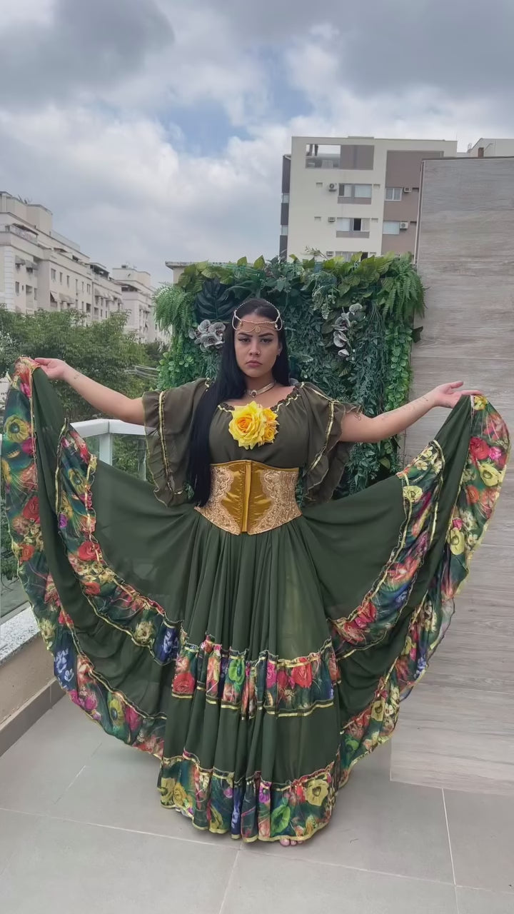 Vídeo do Conjunto C143 – Verde oliva e verde escuro