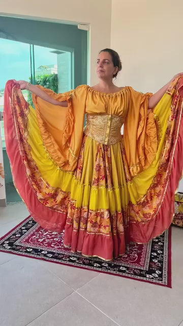 Vídeo do Conjunto C199 – Amarelo, coral, laranja e vermelho