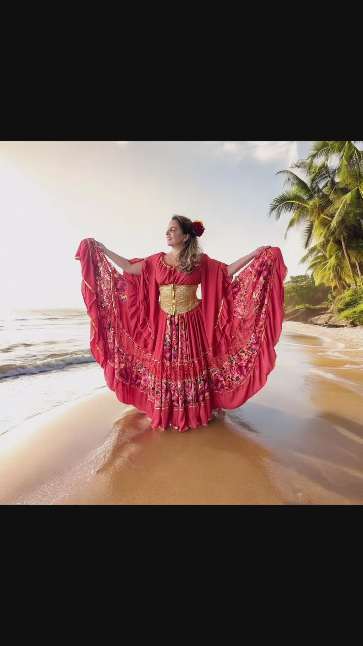 Vídeo do Conjunto C184 – Coral, rosa e vermelho