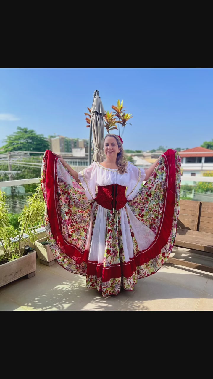 Vídeo do Conjunto C103 – Creme, vermelho, rosa e branco