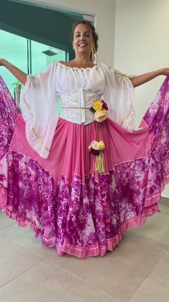 Vídeo do Conjunto C38 – Rosa, magenta, roxo e branco