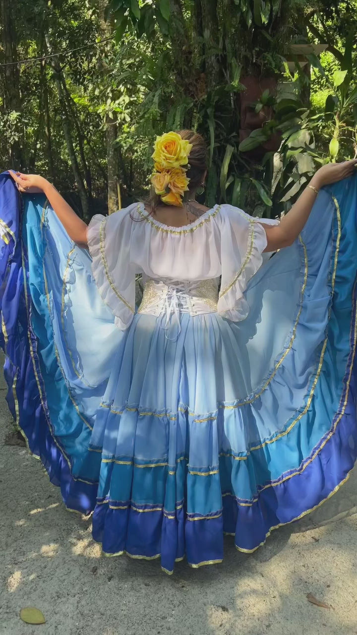 Vídeo do Conjunto C118 – Azul claro, azul royal e branco
