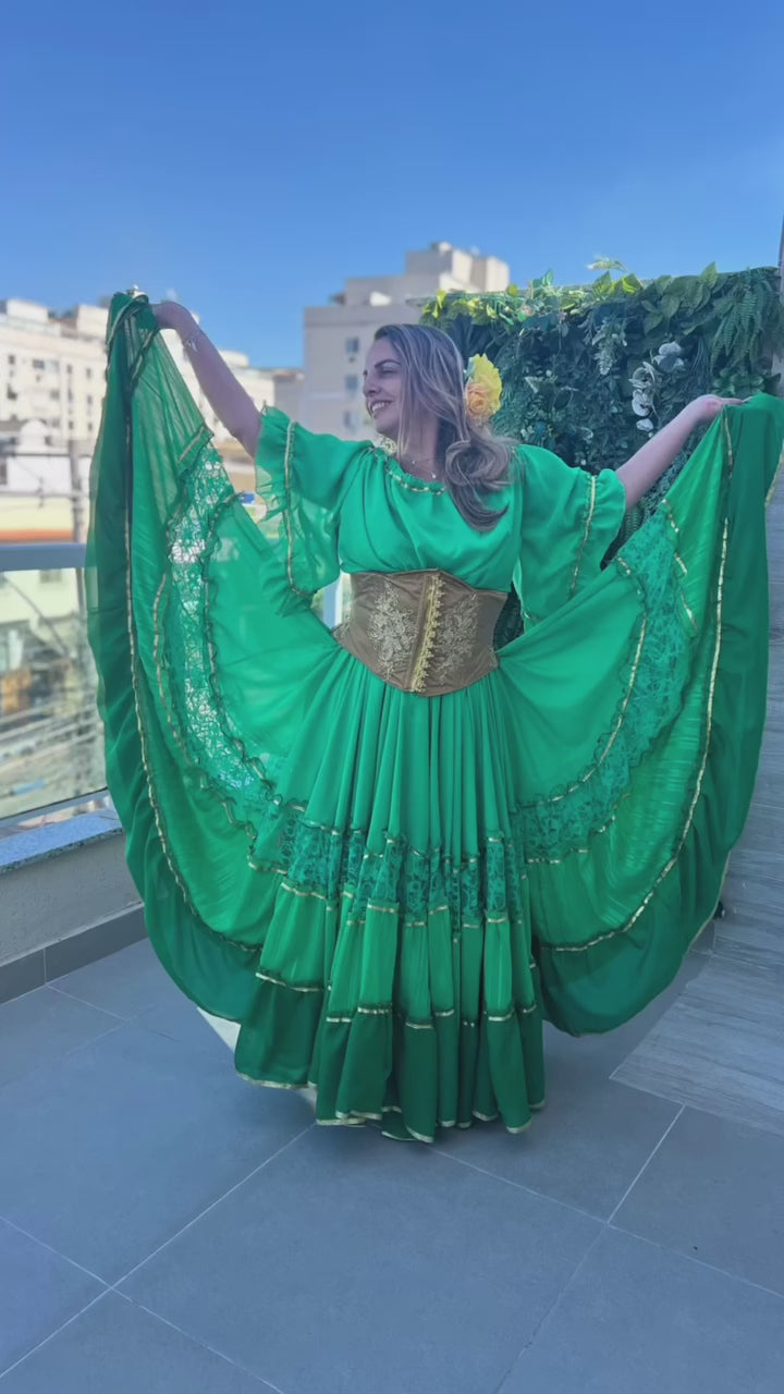 Vídeo do Conjunto C163 – Verde e verde escuro