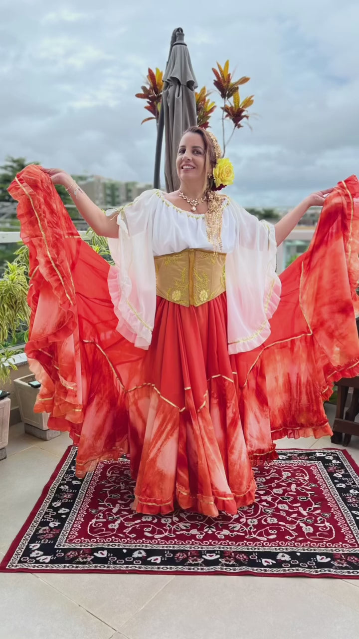 Vídeo do Conjunto C48 – Coral, laranja, vermelho e branco