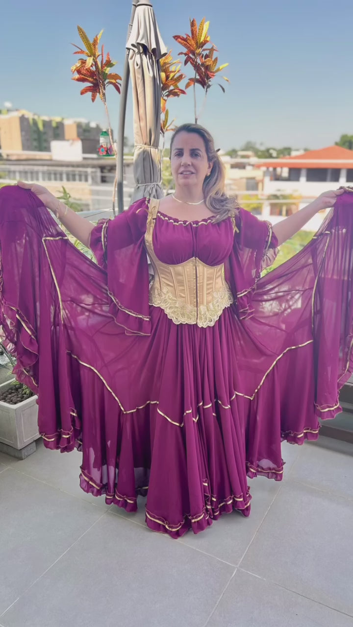 Vídeo do Conjunto C128 – Magenta e vinho