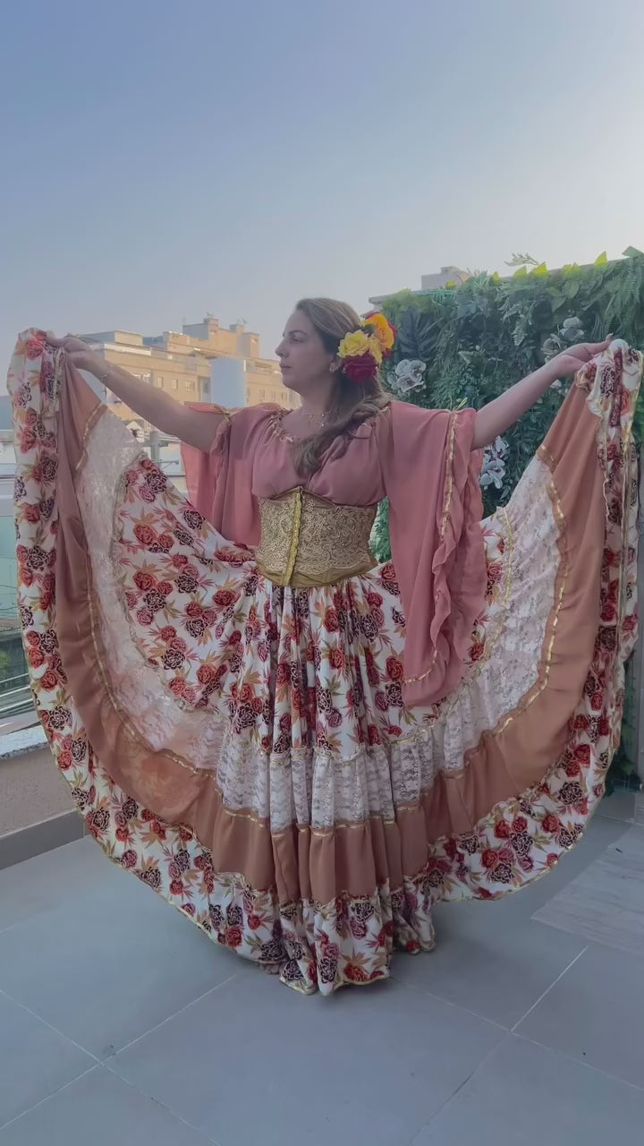Vídeo do Conjunto C158 – Rosa queimado, bege, creme e marrom
