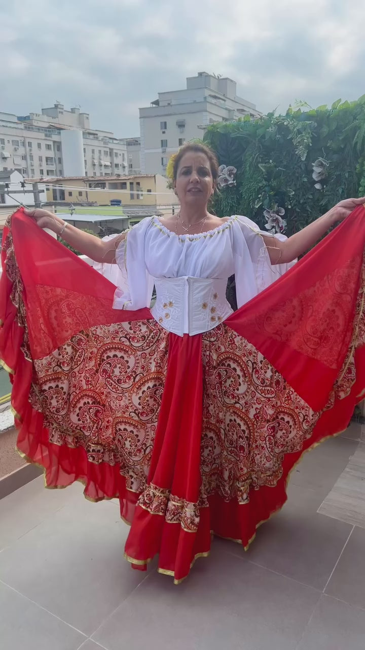 Vídeo do Conjunto C86 – Vermelho, bege e branco