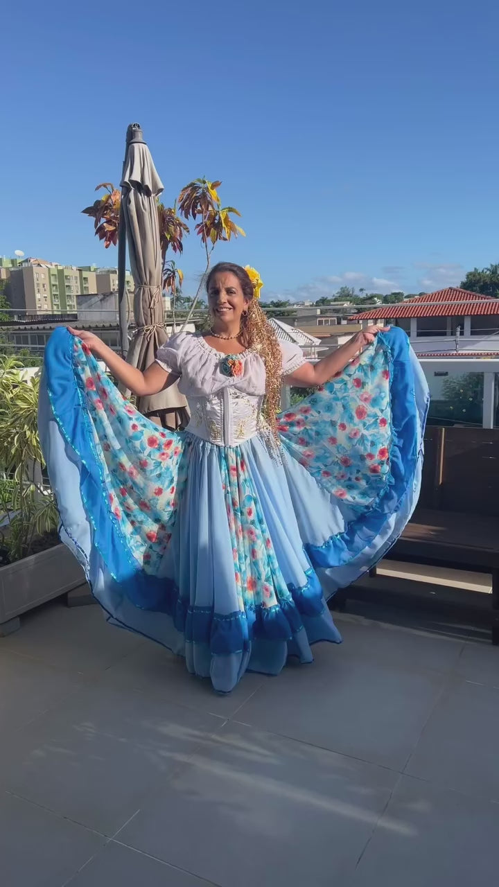Vídeo do Conjunto C107 – Azul claro, azul, rosa e branco