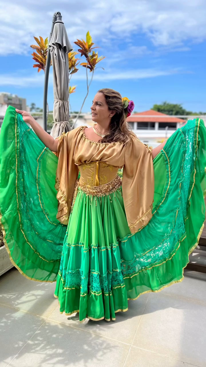 Conjunto C99 – Verde – vista frontal