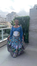 Conjunto C83 – Azul claro, azul, rosa e branco – vista frontal