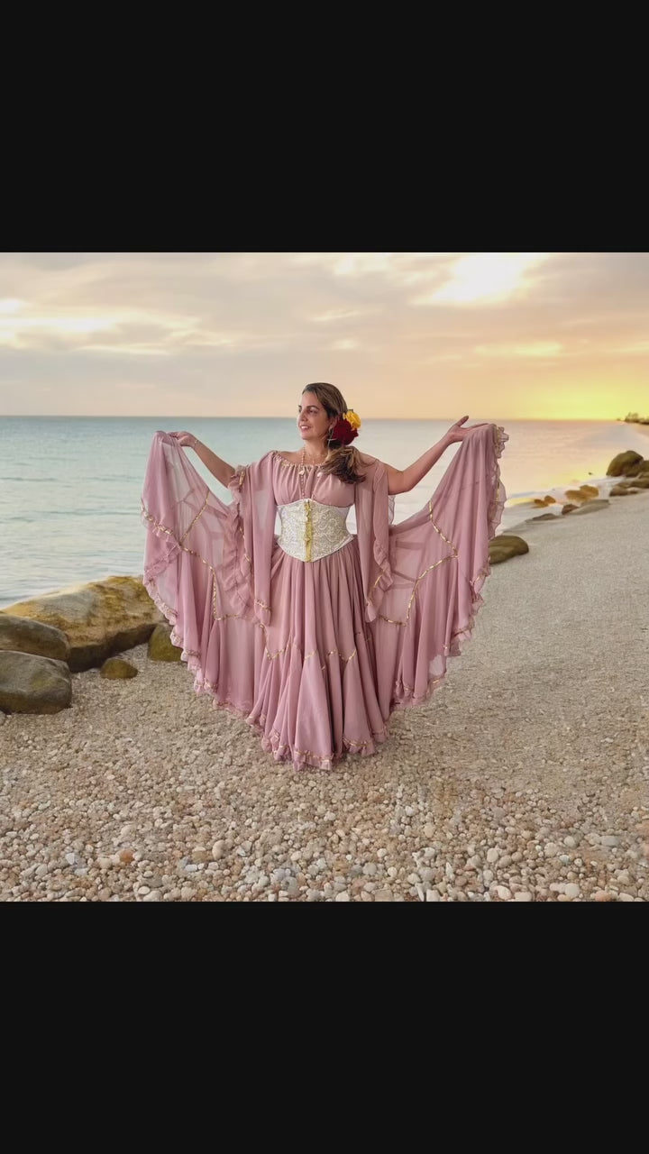Vídeo do Conjunto C181 – Rosa queimado e branco