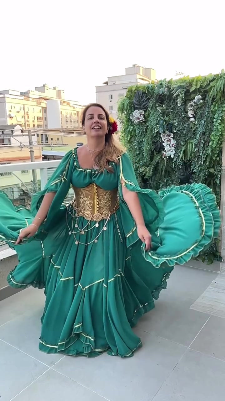 Conjunto C157 – Verde esmeralda – vista frontal