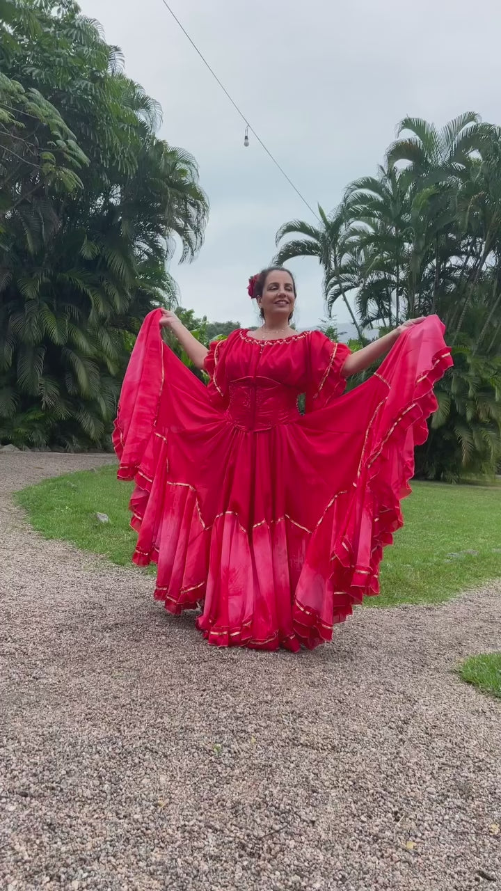 Vídeo do Conjunto C196 – Vermelho e magenta