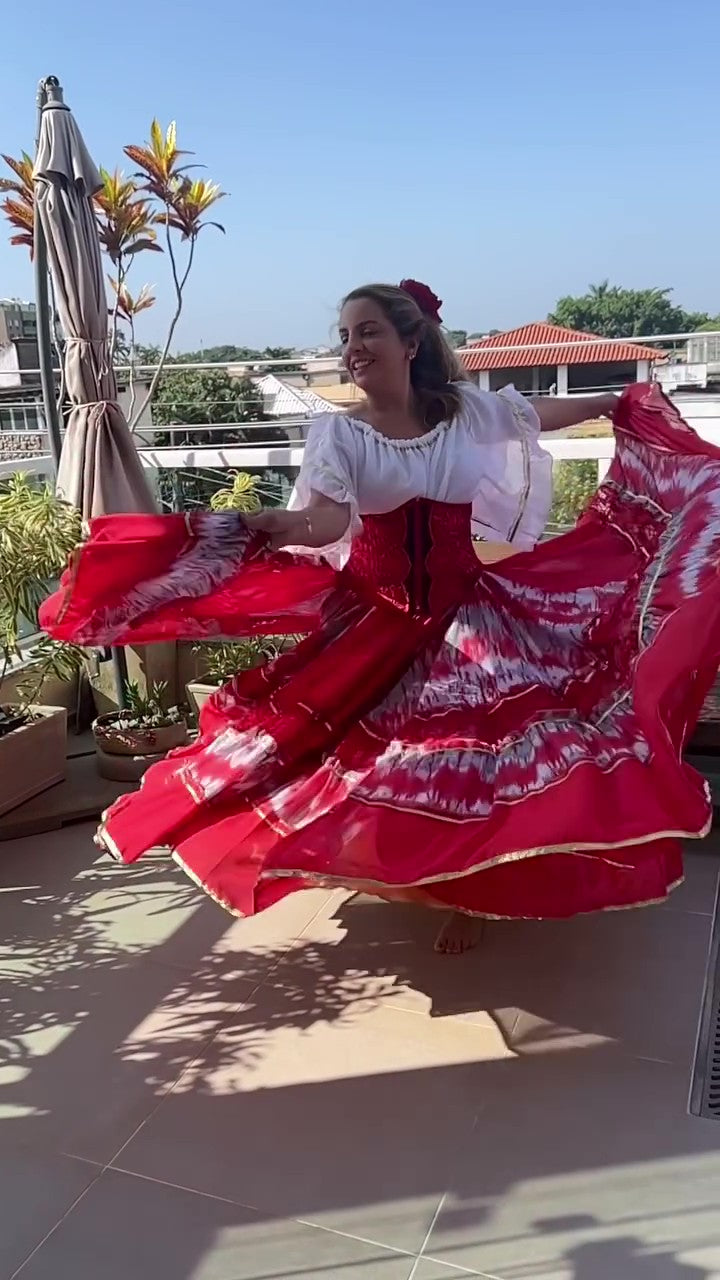 Conjunto C104 – Vermelho, branco e cinza – vista frontal