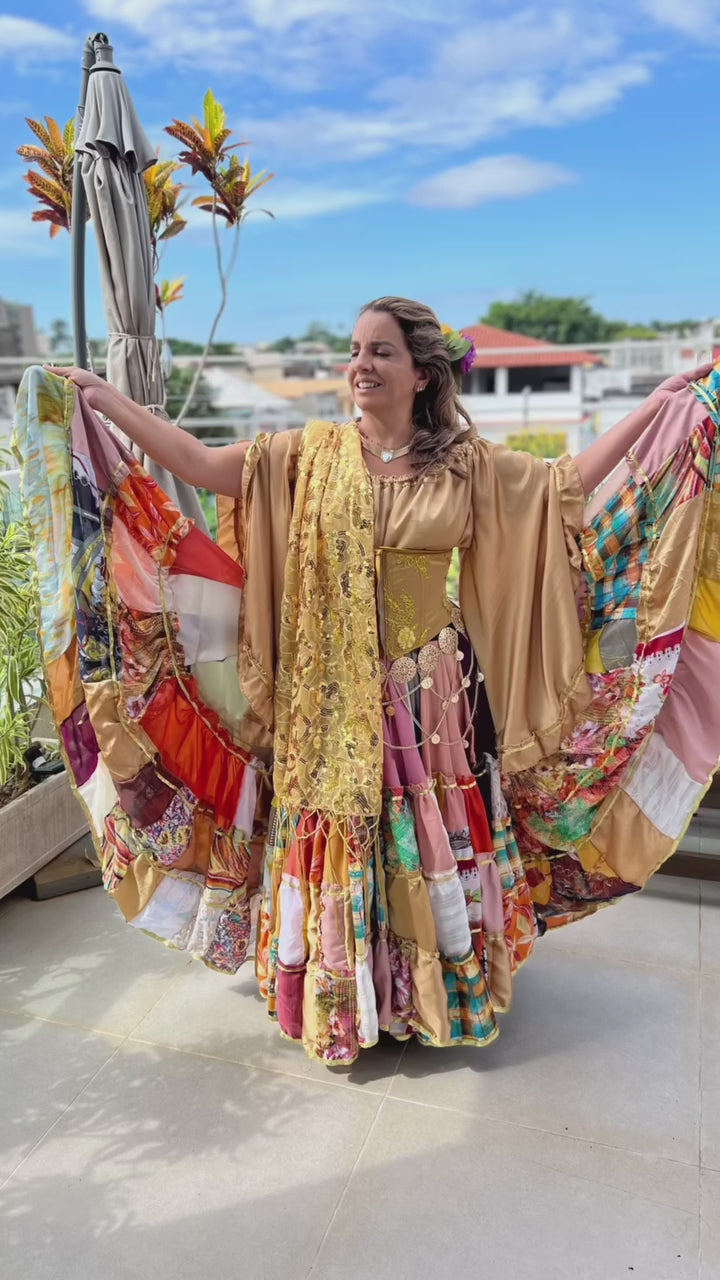 Vídeo do Conjunto C98 – Rosa, laranja, branco e turquesa