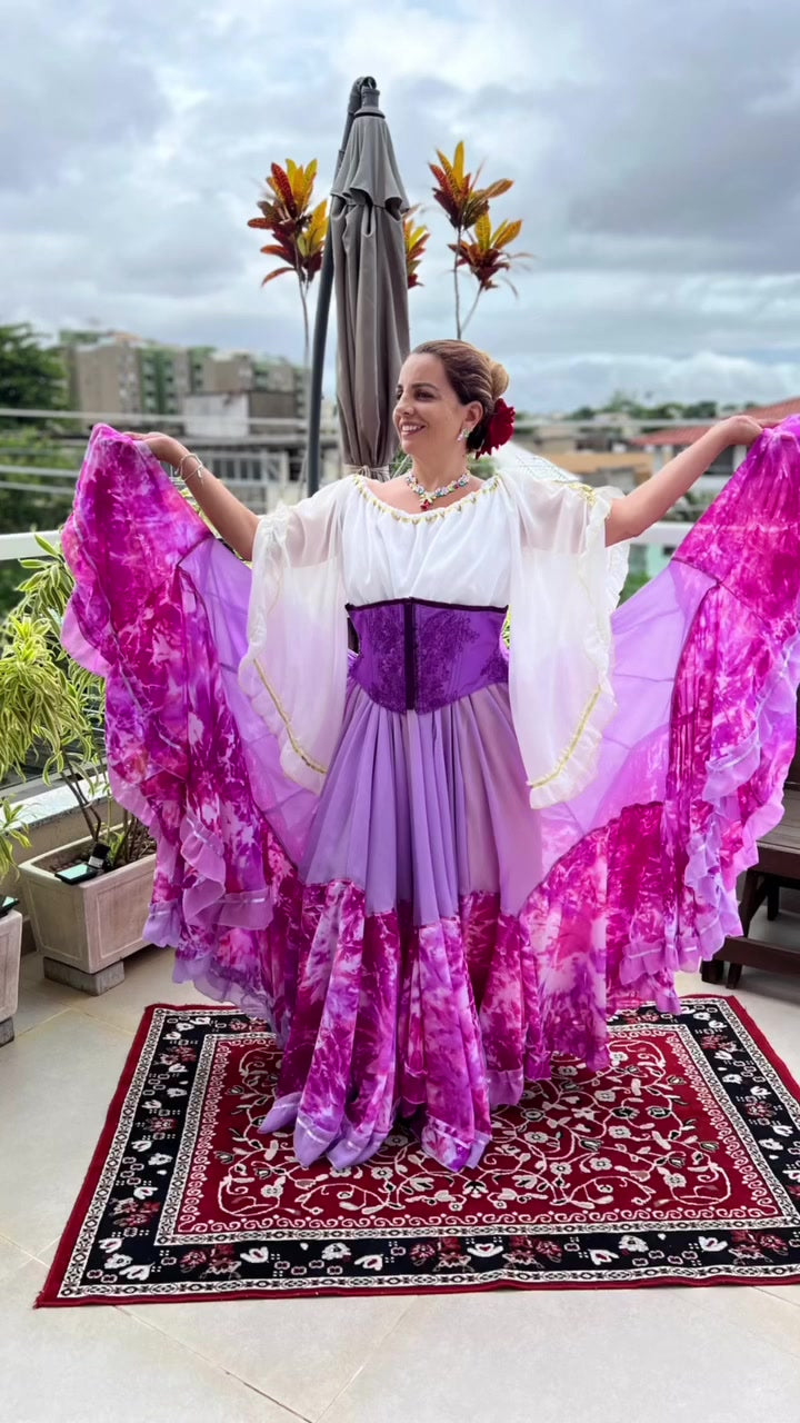 Conjunto C60 – Lilás, magenta, roxo e branco – vista frontal