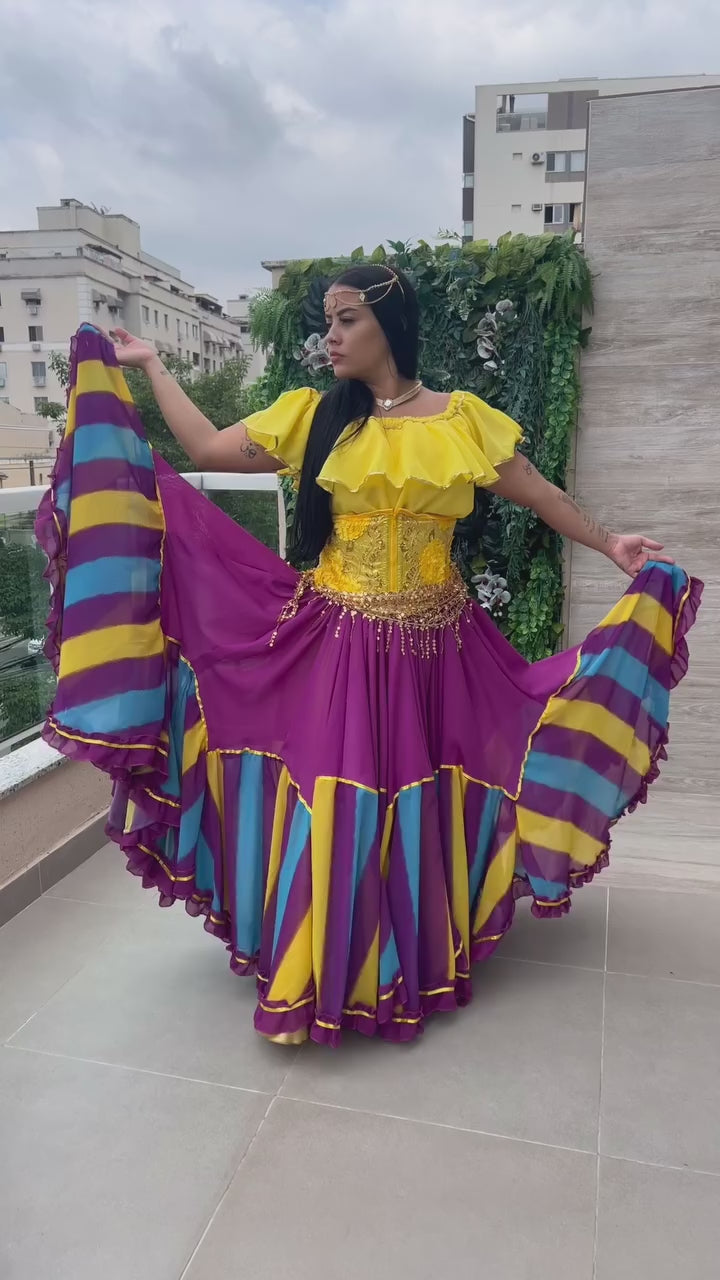 Vídeo do Conjunto C141 – Roxo, amarelo, turquesa e rosa