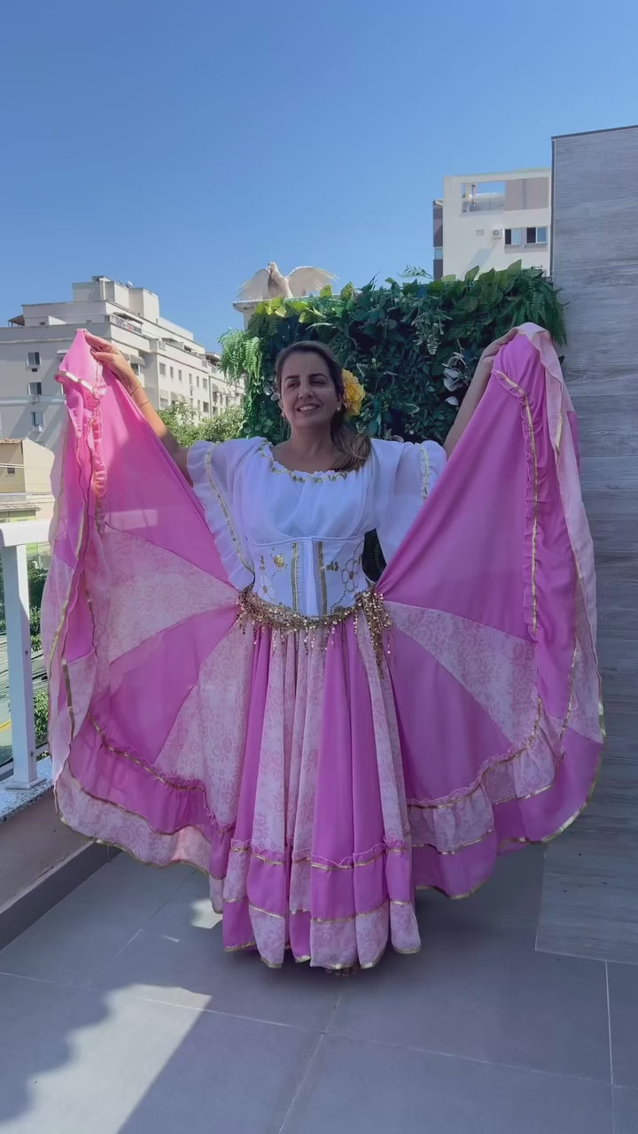 Vídeo do Conjunto C126 – Rosa, lilás e branco
