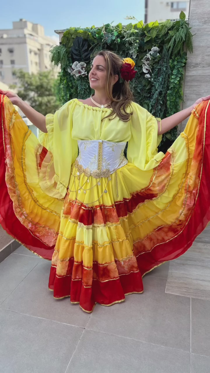 Vídeo do Conjunto C175 – Amarelo, laranja, vermelho e branco