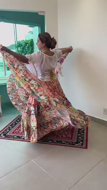 Vídeo do Conjunto C198 – Creme, rosa, vermelho e verde