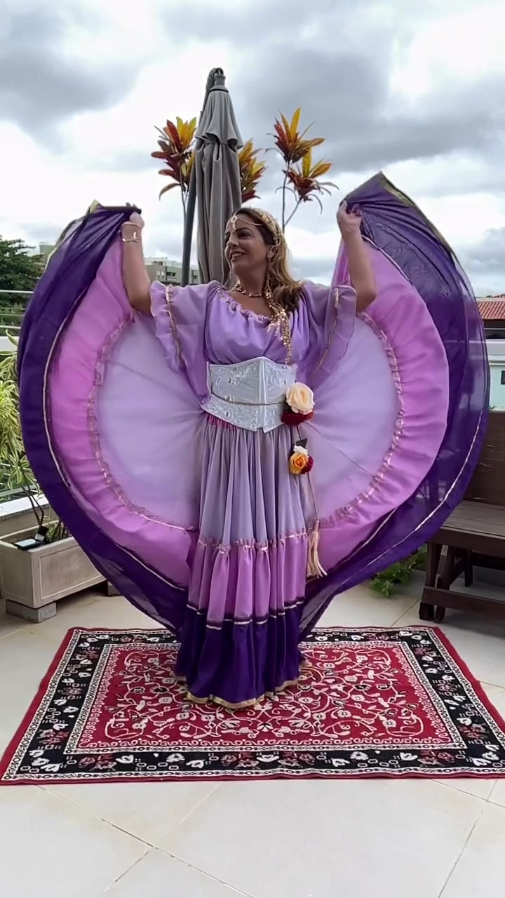 Conjunto C45 – Lilás, roxo e branco